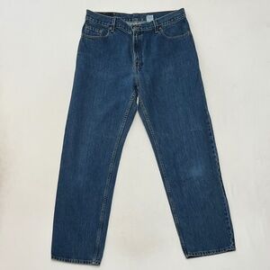 Levi’s 555 Womens Jeans Dark Wash Guys Fit Low Rise size 14 34 Inch Waist